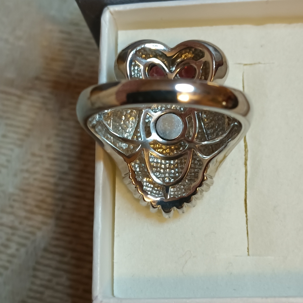 ORISSA RHODOLITE GARNET RING - Picture 5 of 5